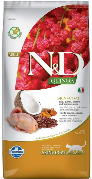 Farmina N&D Quinoa Skin And Coat Grain Free Adult Cat Dry Food